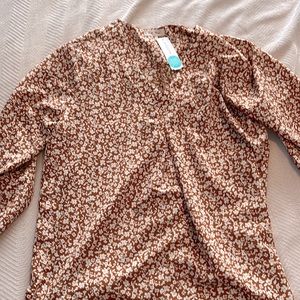 XL Full Moon Maternity Blouse Burnt Orange